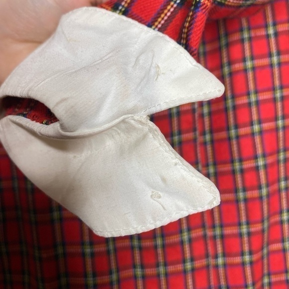 VINTAGE 80’s CLUES COLLECTION PLAID DRESS SIZE 14 - Picture 7 of 9